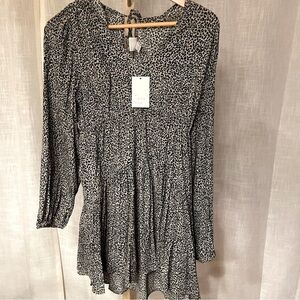 A New Day Brown Leopard‎ Print Mini Dress Small